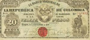 Gallery image for Colombia p276b: 20 Pesos