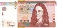 p444a from Colombia: 10000 Pesos from 1995