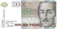 Gallery image for Colombia p445b: 2000 Pesos
