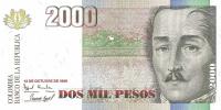 p445f from Colombia: 2000 Pesos from 1999