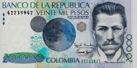 Gallery image for Colombia p448c: 20000 Pesos