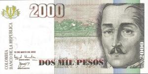 p451f from Colombia: 2000 Pesos from 2002