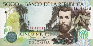 Gallery image for Colombia p452q: 5000 Pesos