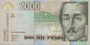 Gallery image for Colombia p457k: 2000 Pesos