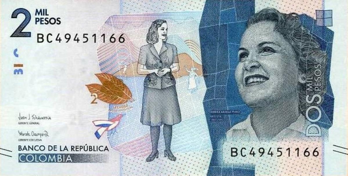 Front of Colombia p458d: 2000 Pesos from 2018
