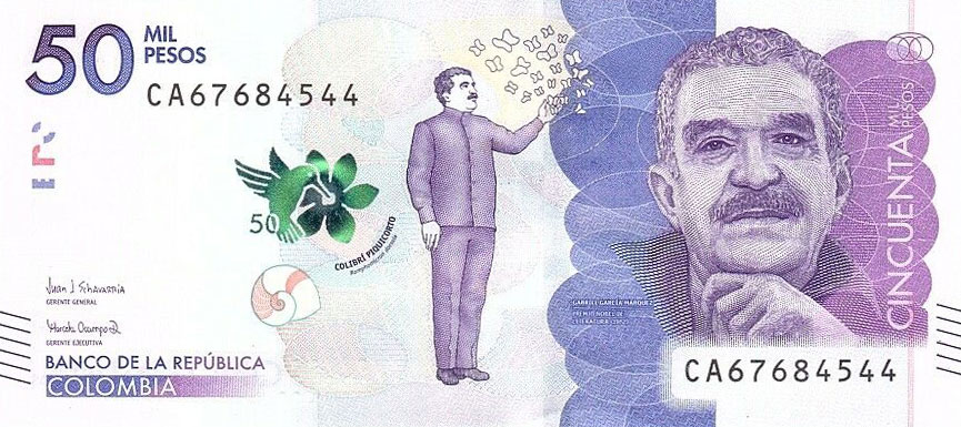 Front of Colombia p462f: 50000 Pesos from 2019
