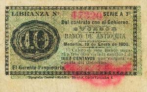 pS219 from Colombia: 10 Centavos from 1900