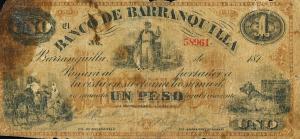 pS231b from Colombia: 1 Peso from 1874