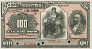pS372s from Colombia: 100 Pesos from 1907
