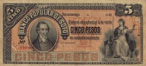 pS782a from Colombia: 5 Pesos from 1880