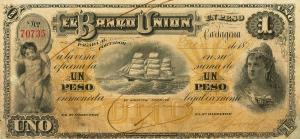 pS866a from Colombia: 1 Peso from 1887