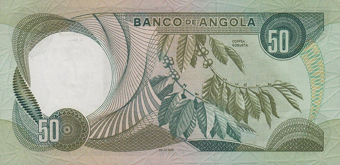 Back of Angola p100a: 50 Escudos from 1972