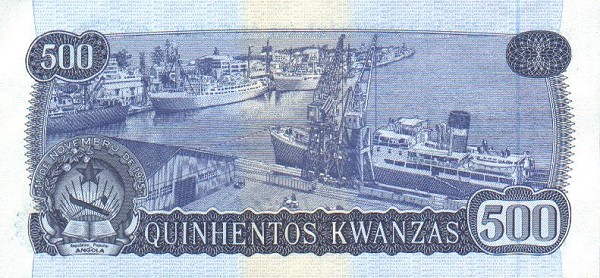 Back of Angola p112a: 500 Kwanzas from 1976