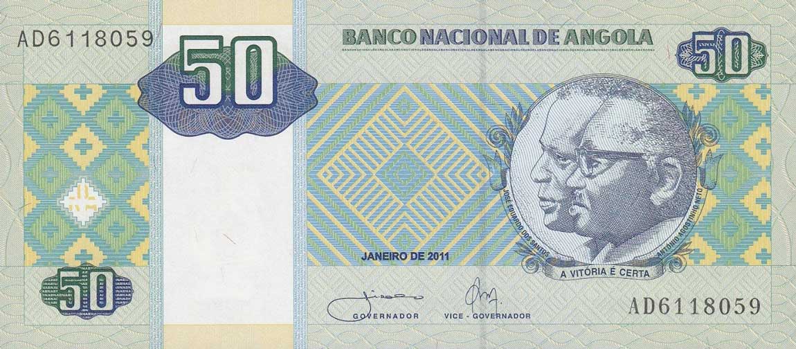 Front of Angola p146c: 50 Kwanzas from 2011