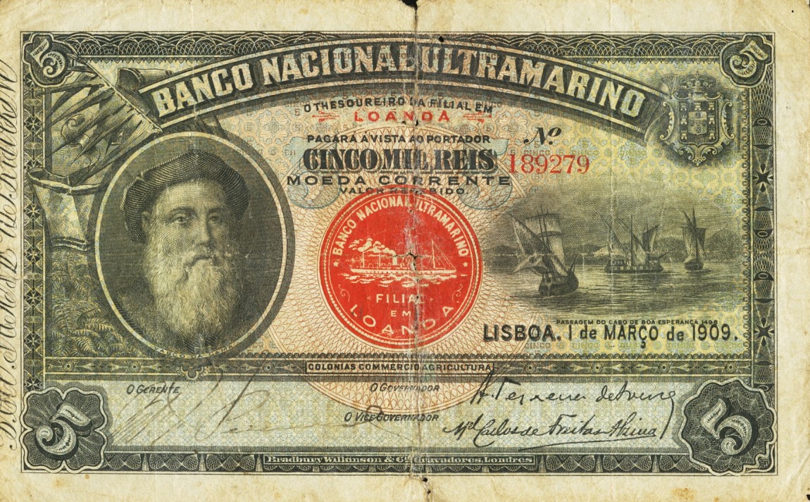 Front of Angola p31: 5 Reis from 1909