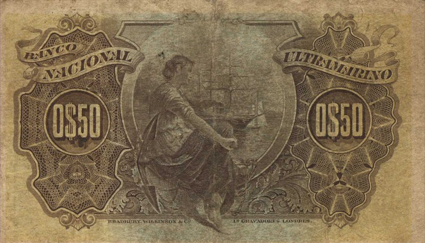 Back of Angola p45a: 50 Centavos from 1914