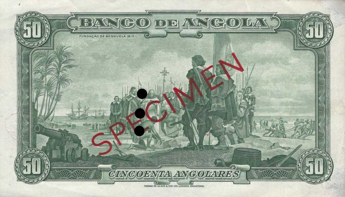 Back of Angola p84s: 50 Angolares from 1951