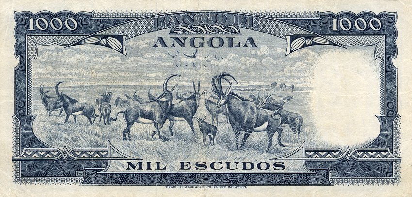 Back of Angola p98a: 1000 Escudos from 1970