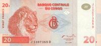 p88Aa from Congo Democratic Republic: 20 Francs from 1997