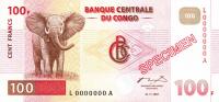 Gallery image for Congo Democratic Republic p90s: 100 Francs