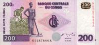 p95a from Congo Democratic Republic: 200 Francs from 2000