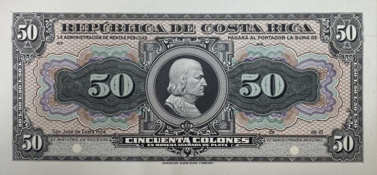 Front of Costa Rica p150Ap: 100 Colones from 1917
