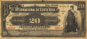 Gallery image for Costa Rica p169B: 20 Colones