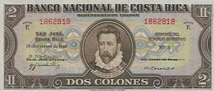 p201d from Costa Rica: 2 Colones from 1945