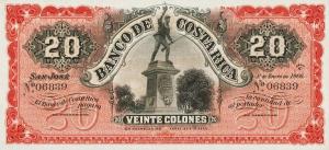 pS179r from Costa Rica: 20 Colones from 1906