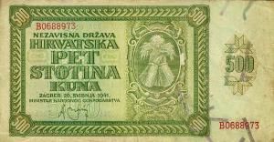p3a from Croatia: 500 Kuna from 1941