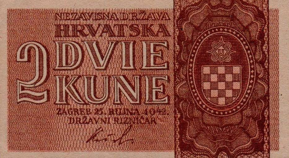 Front of Croatia p8a: 2 Kuna from 1942