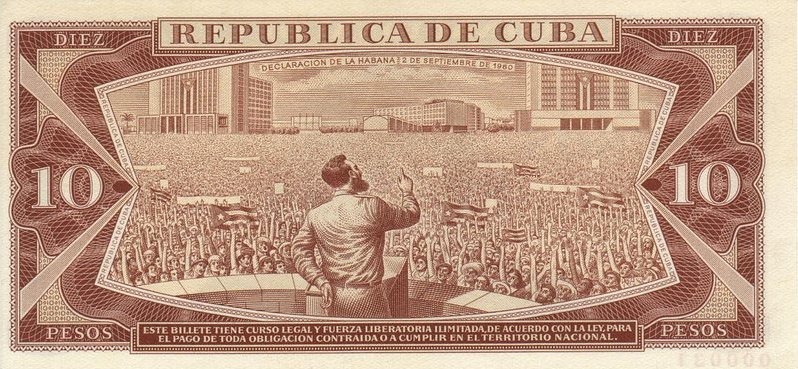 Back of Cuba p104s: 10 Pesos from 1967