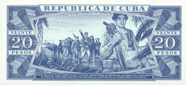 Back of Cuba p105d: 20 Pesos from 1987