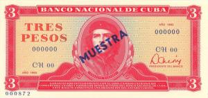 Gallery image for Cuba p107s1: 3 Pesos
