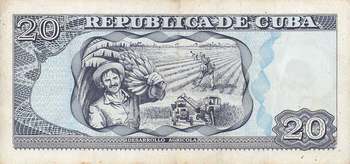 Back of Cuba p118c: 20 Pesos from 2001