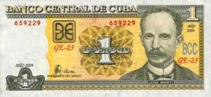 p121d from Cuba: 1 Peso from 2004