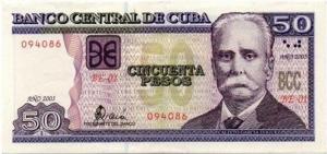 p123b from Cuba: 50 Pesos from 2003