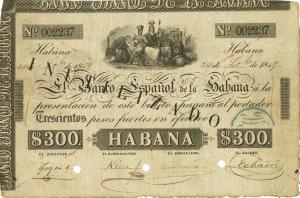 p2 from Cuba: 300 Pesos from 1857