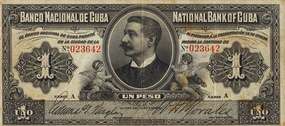 Front of Cuba p65a: 1 Peso from 1905