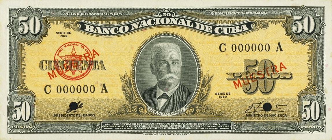 Front of Cuba p81s3: 50 Pesos from 1960