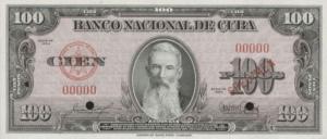 p82s2 from Cuba: 100 Pesos from 1954