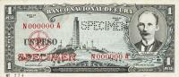 p87s2 from Cuba: 1 Peso from 1956