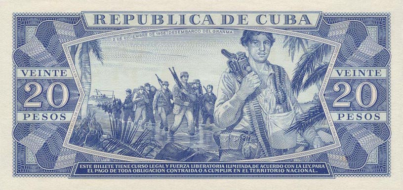 Back of Cuba p97a: 20 Pesos from 1961