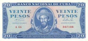 p97b from Cuba: 20 Pesos from 1964