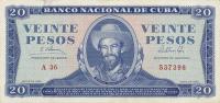 p97c from Cuba: 20 Pesos from 1965