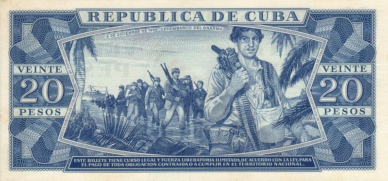 Back of Cuba p97s: 20 Pesos from 1961