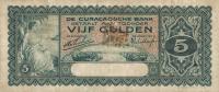 p15 from Curacao: 5 Gulden from 1930