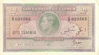 p21 from Cyprus: 2 Shillings from 1939