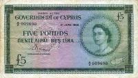 p36a from Cyprus: 5 Pounds from 1955