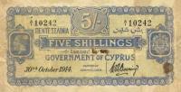 p3 from Cyprus: 5 Shillings from 1914